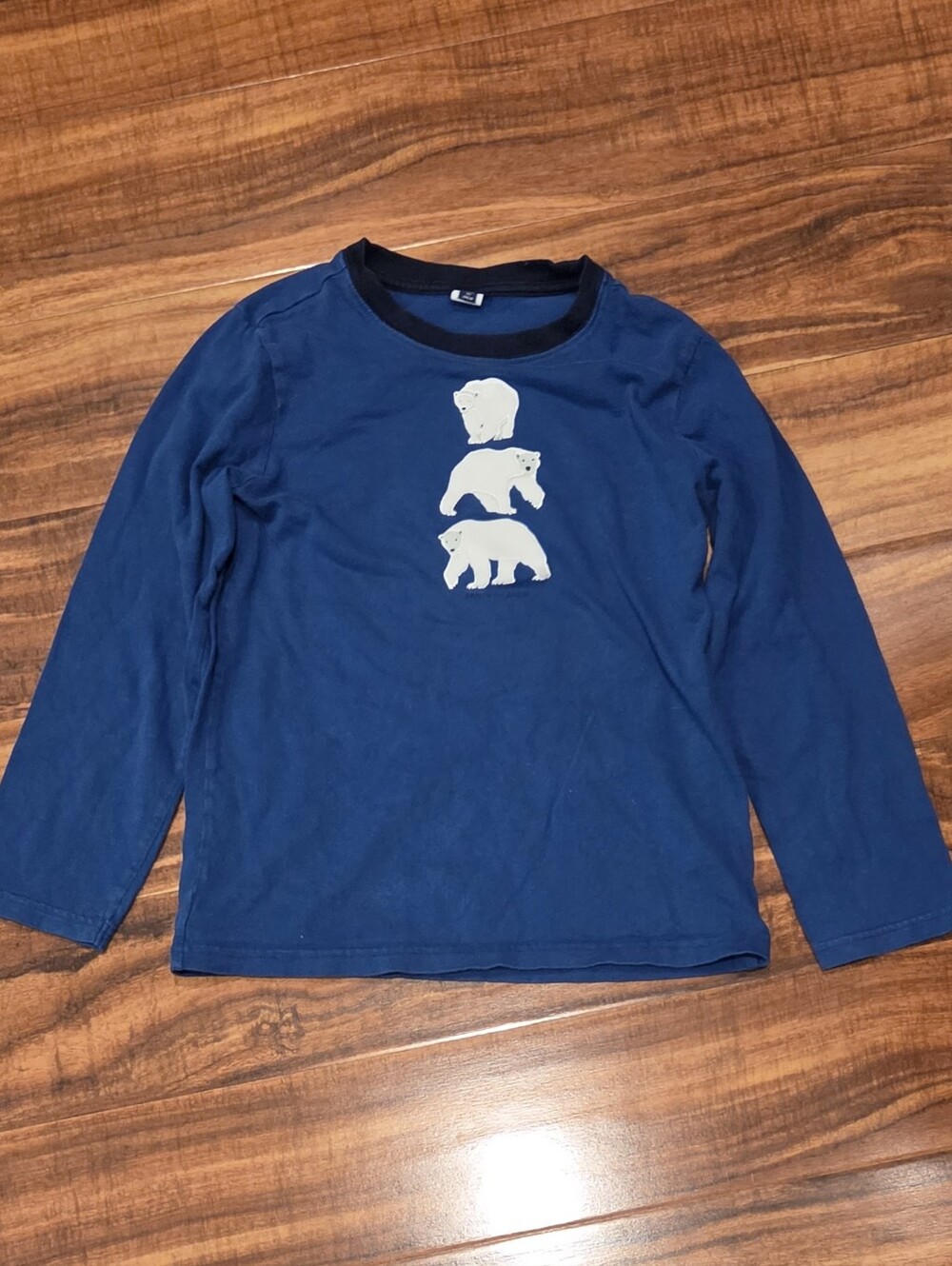 Janie and Jack EUC Boys 7 Blue Polar Bear Long Sleeve Tee